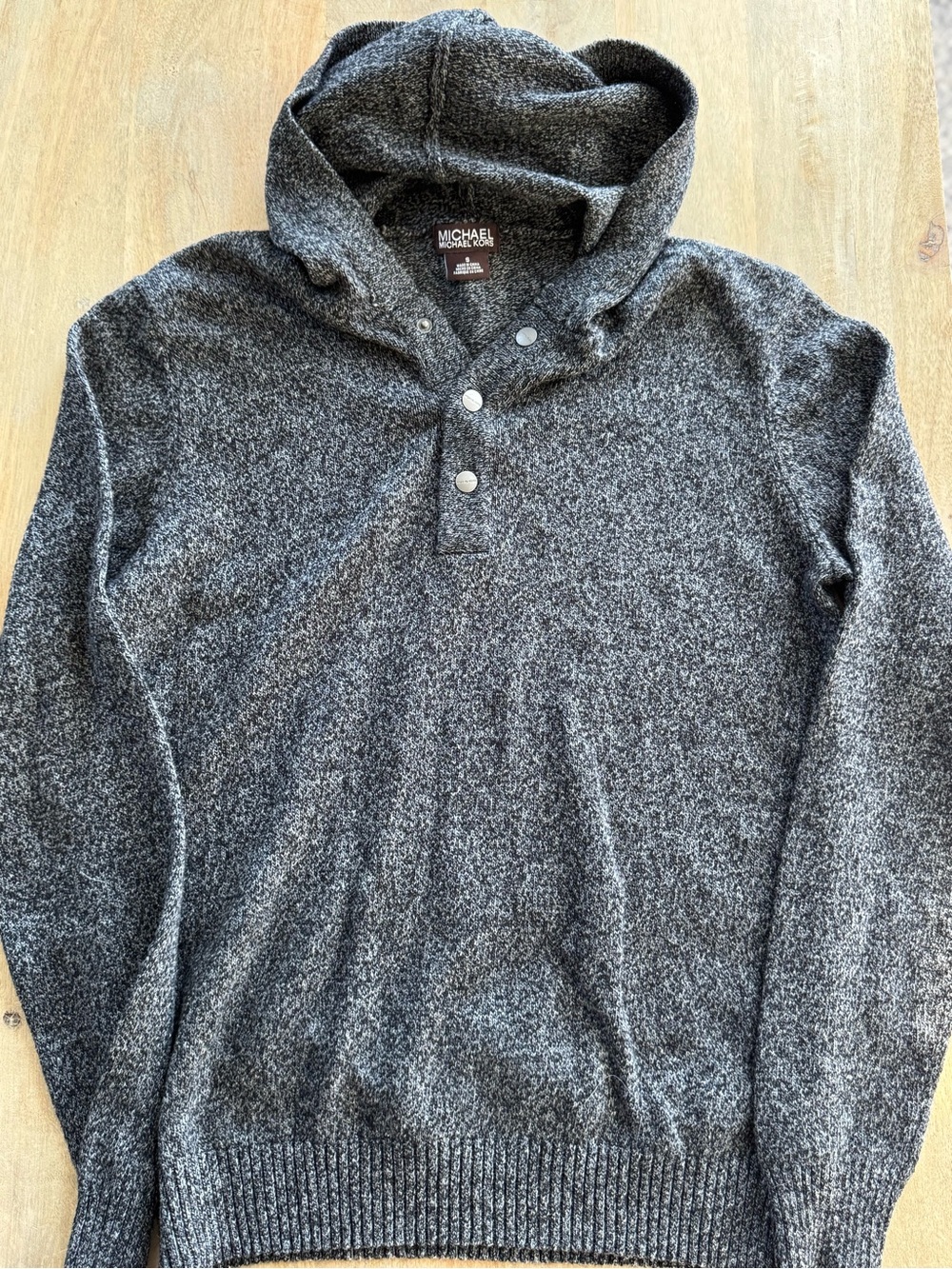 Men's Michael Kors Gray Hooded Pullover Sweater